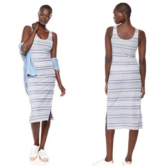Lysse Dresses & Skirts - Lyssé Blue Mulholland Striped Tank Dress NWT M